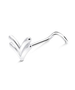 Silver Curved Nose Stud NSKB-1829